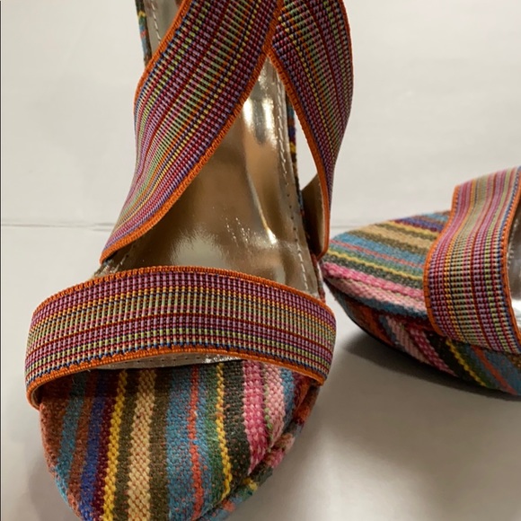 Db Dk FASHION MULTI-COLORED STRAPPY HEELS.Size:7.5 - Picture 7 of 8